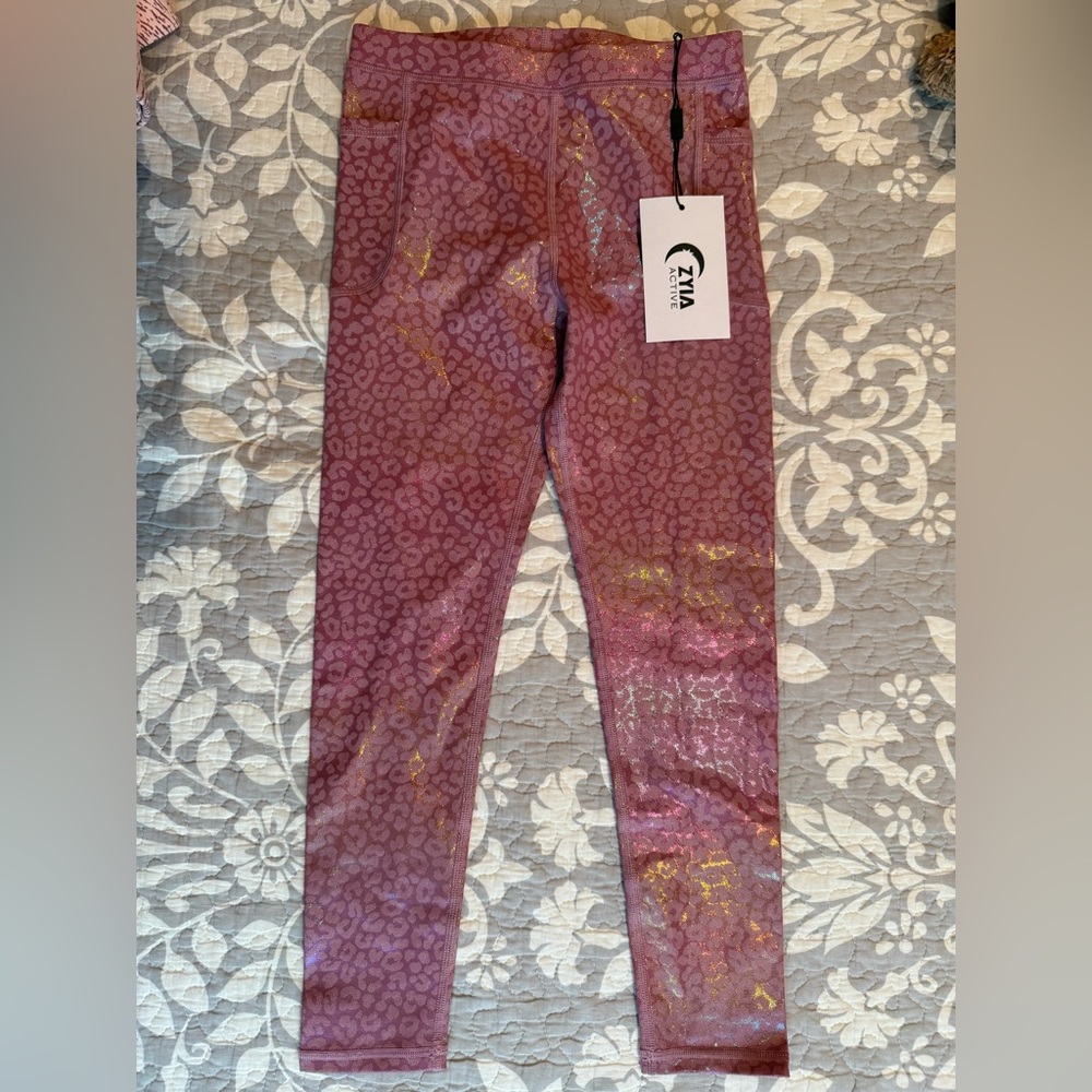 Zyia Active - Pink Metallic Leggings